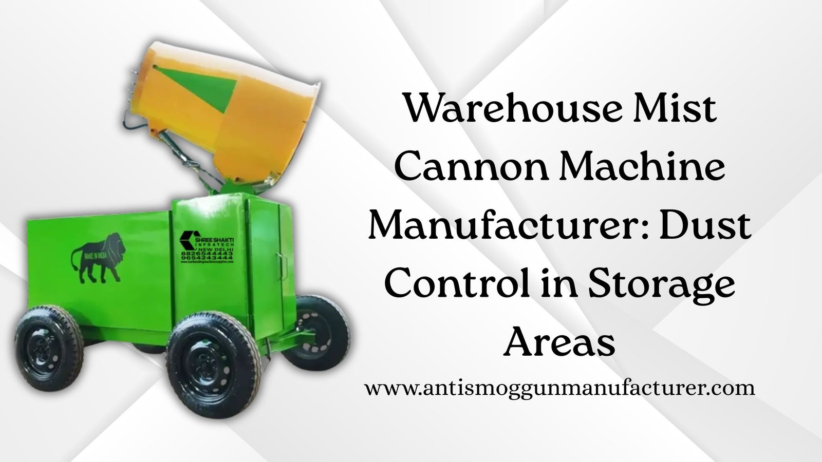 Warehouse Mist Cannon Machine Manufacturer: Dust Control in Storage Areas